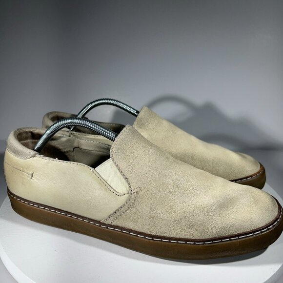 UGG Suede Leather Mens Driving Loafers Casual Shoes Size 10 Slip On Beige Comfy - Picture 11 of 11